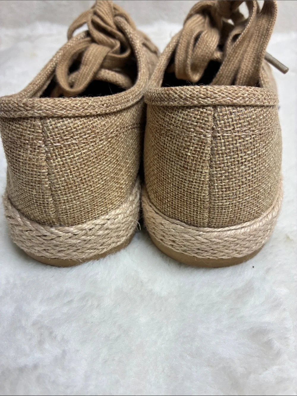 Tommy Bahama Tan Espadrille Lace-Up Sneakers
